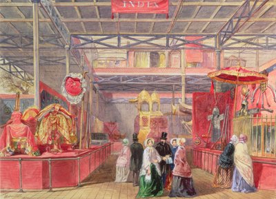 Het Indiase Hof en Olifantentuig, de Grote Tentoonstelling, 1851 door Walter Goodall